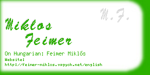 miklos feimer business card